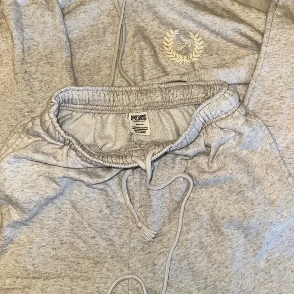 PINK Victoria's Secret Gray Hoodie and Sweatpants Set - Picture 2 of 9